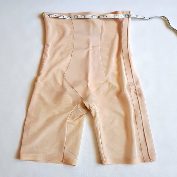 NWOT UNDER WHERE? Power Mesh High Waist Control Shorts in Nude Beige - Picture 3 of 8